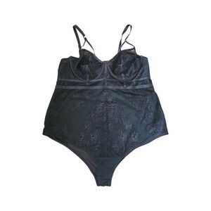 Torrid NWT Feminine Romantic Sexy Black Laced Florad Bodysuit sz 2X